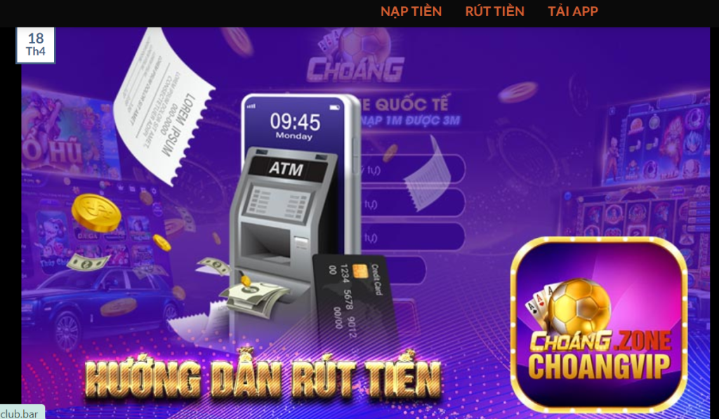 Tận hưởng dịch vụ rút tiền nhanh và miễn phí từ ChoangClub